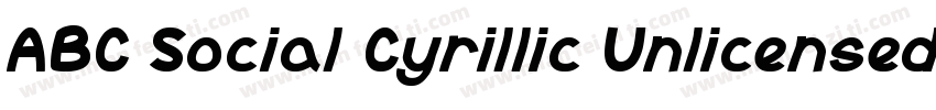 ABC Social Cyrillic Unlicensed Tria字体转换